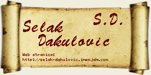 Selak Dakulović vizit kartica